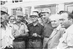 Высшее командование 1948 г.: Игаль Алон, Яаков Дори, Давид Бен-Гурион, Игаэль Ядин